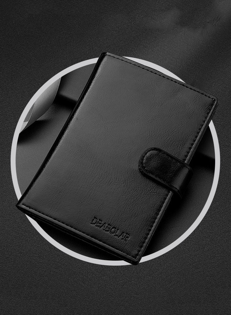 ديبولار محفظة لحفظ جواز السفر، غطاء جواز سفر من الجلد الصناعي، حامل بطاقات مزود بتقنية حجب الترددات اللاسلكية، منظم وثائق السفر، واقي جواز السفر، حامل بطاقات الائتمان، حافظة جواز السفر، محفظة سفر للنساء والرجال - Image 5